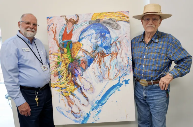Artist loans painting to city hall